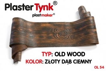 Elastyczna deska elewacyjna PLASTERTYNK Old Wood  "złoty dąb ciemny" OL 54 21x240cm